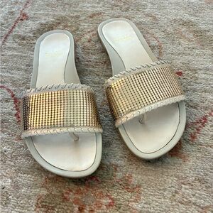 Stuart Weitzman Gold Mesh Sandal